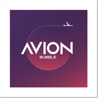 Aviation Plane Minimalistic Design Avion Bubble Posters and Art